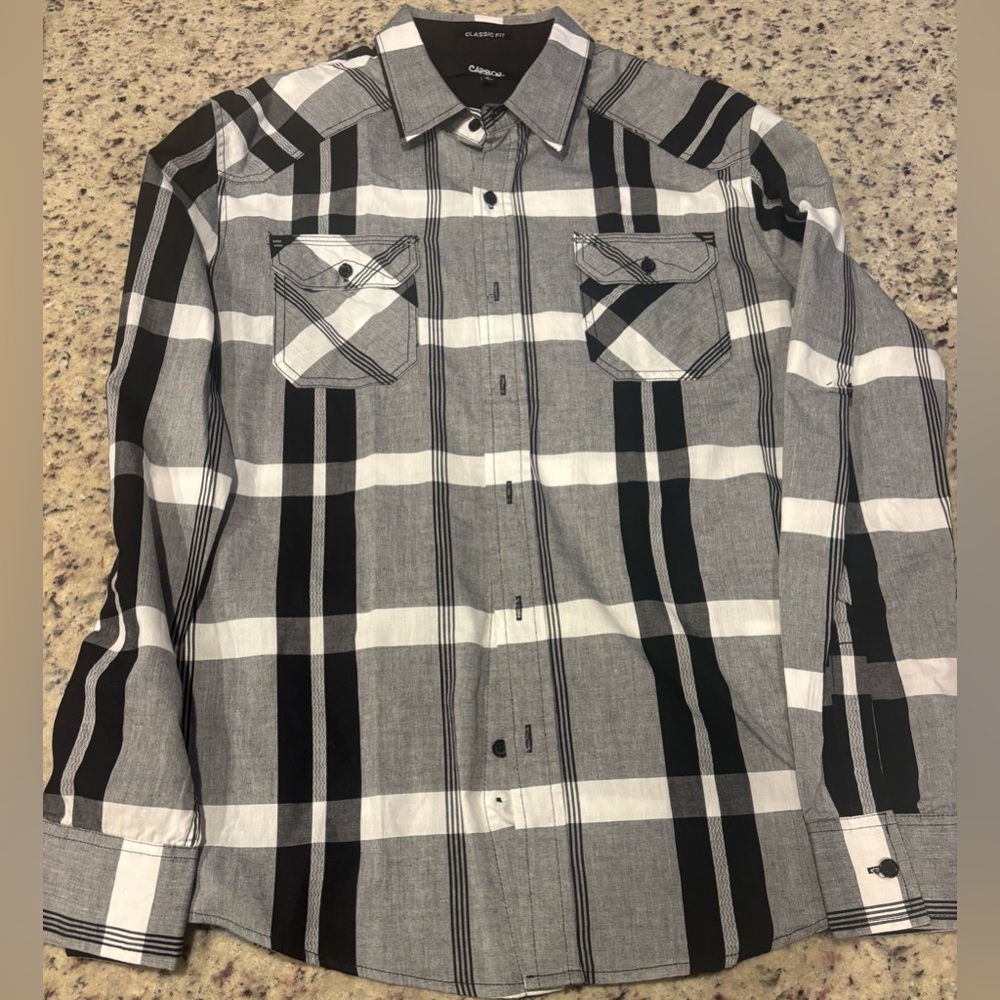 Carbon Classic Fit Long Sleeve Shirt size L